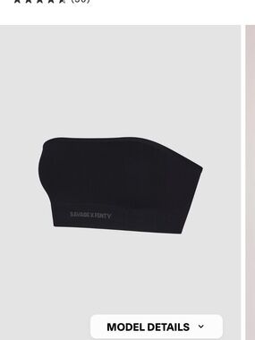 Savage X Fenty Black Seamless Strapless Bandeau
